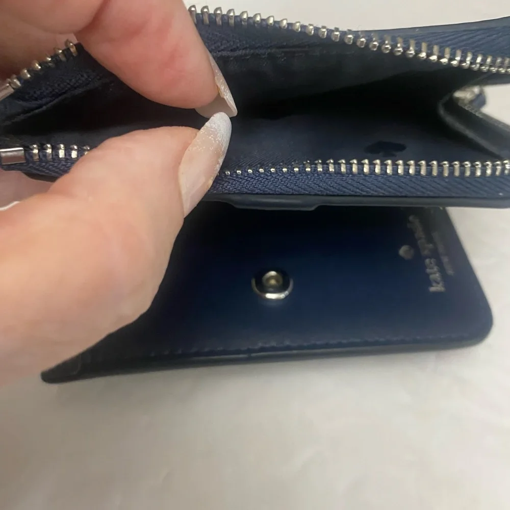 Kate Spade Midnight Blue Bi Fold Compact Wallet